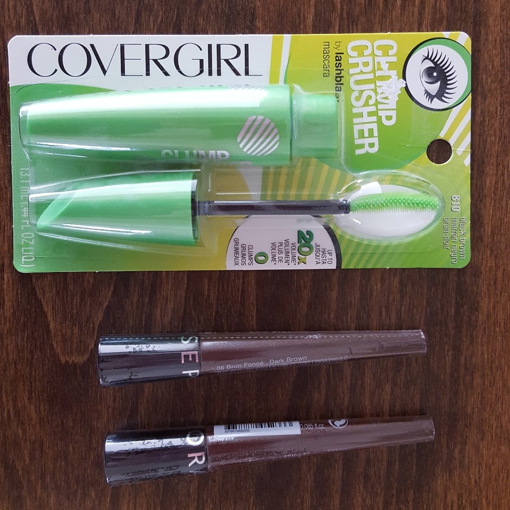 Sephora Liquid Eye Liner in Dark Brown and Mascara
